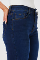 Kadın Emilie Blue Black Bootcut Jean Pantolon (TENCEL)™ - Blue Black