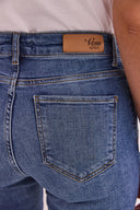 Kadın Emilie Dirty Med Blue Bootcut Jean Pantolon - Dirty Med Blue