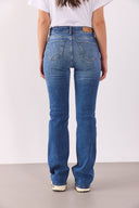 Kadın Emilie Dirty Med Blue Bootcut Jean Pantolon - Dirty Med Blue