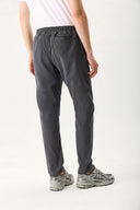 Erkek Alfred Beli Lastikli Comfort Pantolon (TENCEL)™ - Füme