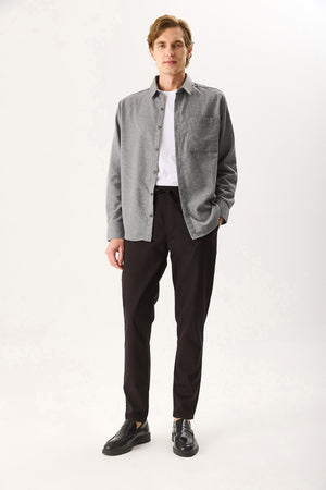 Erkek Alfred Beli Lastikli Comfort Pantolon (TENCEL)™ - Siyah