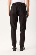 Erkek Alfred Beli Lastikli Comfort Pantolon (TENCEL)™ - Siyah