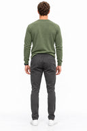 Erkek Alfred Beli Lastikli Comfort Pantolon(TENCEL)(TM)-Füme