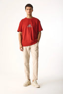 Erkek Alfred Beli Lastikli Keten Pantolon - Bej