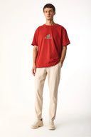 Erkek Alfred Beli Lastikli Keten Pantolon - Bej