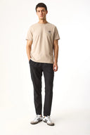 Erkek Alfred Beli Lastikli Keten Pantolon - Siyah