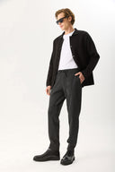 Erkek Alfred Beli Lastikli Pantolon - Antrasit