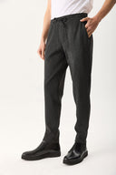 Erkek Alfred Beli Lastikli Pantolon - Antrasit