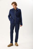 Erkek Alfred Beli Lastikli Smart Pantolon - Lacivert