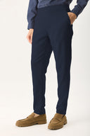 Erkek Alfred Beli Lastikli Smart Pantolon - Lacivert