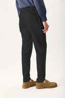 Erkek Alfred Beli Lastikli Smart Pantolon - Siyah