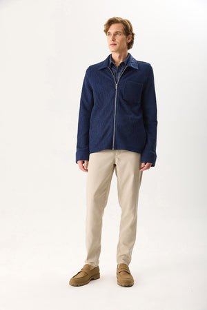 Erkek Alfred Beli Lastikli Smart Pantolon - Taş