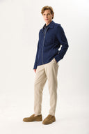 Erkek Alfred Beli Lastikli Smart Pantolon - Taş