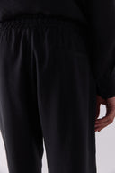 Erkek Beli Lastikli Pantolon (CUPRO) - Siyah