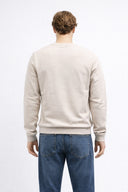 Erkek Bisiklet Yaka Logo Baskılı %100 Pamuk Sweatshirt - Gri