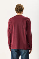 Erkek Brand Baskılı Bisiklet Yaka Regular Fit Tişört %100 Pamuk - Bordo