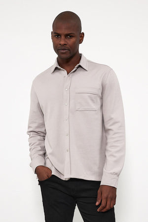 Clark Regular Fit Pamuklu Gömlek - BUZ GRİ