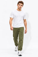 Erkek Clark Oversize Slouchy Eşofman Altı-Haki