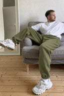 Erkek Clark Oversize Slouchy Eşofman Altı-Haki
