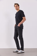 Erkek Daniel Black Straight Fit Jean Pantolon - Black