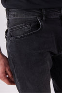 Erkek Daniel Black Straight Fit Jean Pantolon - Black