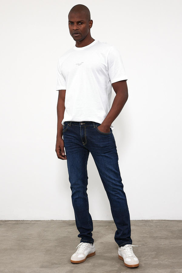 Daniel Naturel Dark Blue Straight Fit Jean Pantolon - NATUREL DARK BLUE