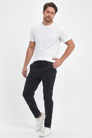 David Black Beli Lastikli Slim Fit Jean Pantolon - BLACK