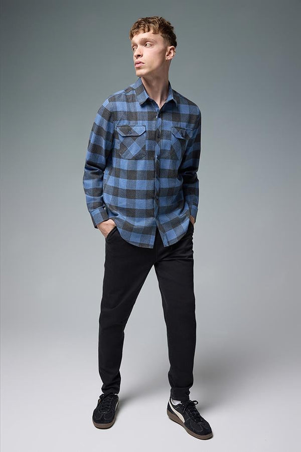 Erkek David Black Beli Lastikli Slim Fit Jean Pantolon - 11884B-603