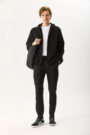 Erkek David Black Beli Lastikli Slim Fit Jogger Pantolon - Black