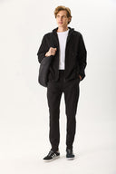 Erkek David Black Beli Lastikli Slim Fit Jogger Pantolon - Black