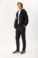 Erkek David Black Beli Lastikli Slim Fit Jogger Pantolon - Black