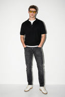 Erkek Edward Black Slim Straight Jean Pantolon - Black