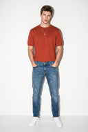Erkek Edward Dirty Dark Blue Slim Straight Jean Pantolon - Dirty Dark Blue