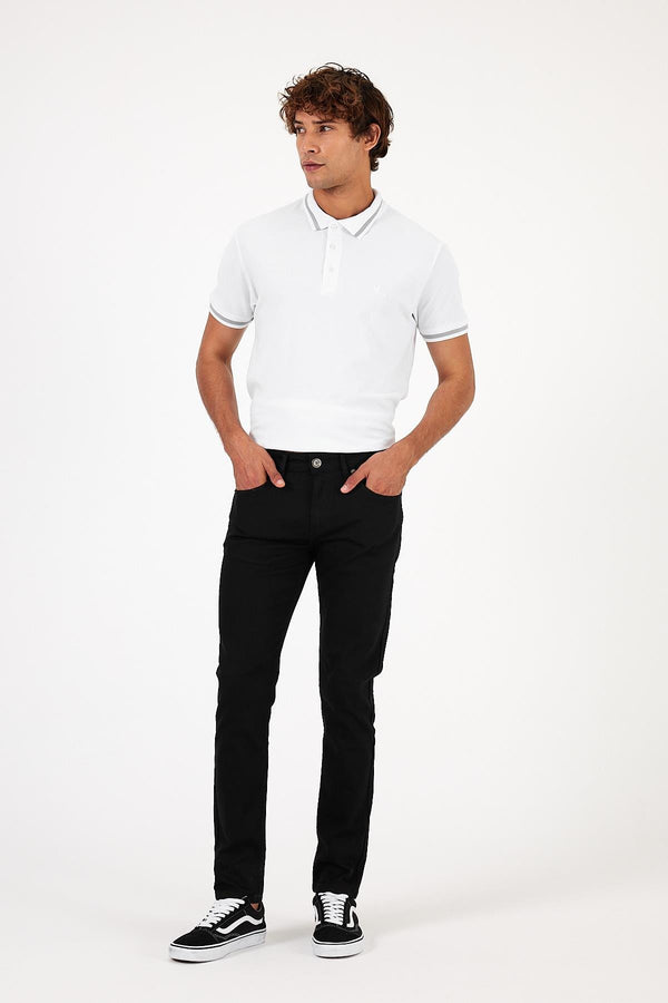 Edward Slim Straight Renkli Jean Pantolon - SİYAH