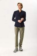 Erkek Jake Beli Lastikli Parça Boya Chino Pantolon (TENCEL)™ - Haki