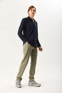 Erkek Jake Beli Lastikli Parça Boya Chino Pantolon (TENCEL)™ - Haki