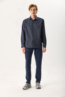 Erkek Jake Beli Lastikli Parça Boya Chino Pantolon (TENCEL)™ - Lacivert