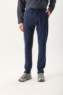 Erkek Jake Beli Lastikli Parça Boya Chino Pantolon (TENCEL)™ - Lacivert