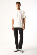 Erkek Jake Beli Lastikli Parça Boya Chino Pantolon (TENCEL)™ - Siyah