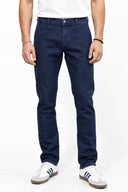 Erkek Jake Dark Blue Jean Chino Pantolon-Dark Blue