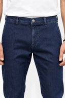 Erkek Jake Dark Blue Jean Chino Pantolon-Dark Blue
