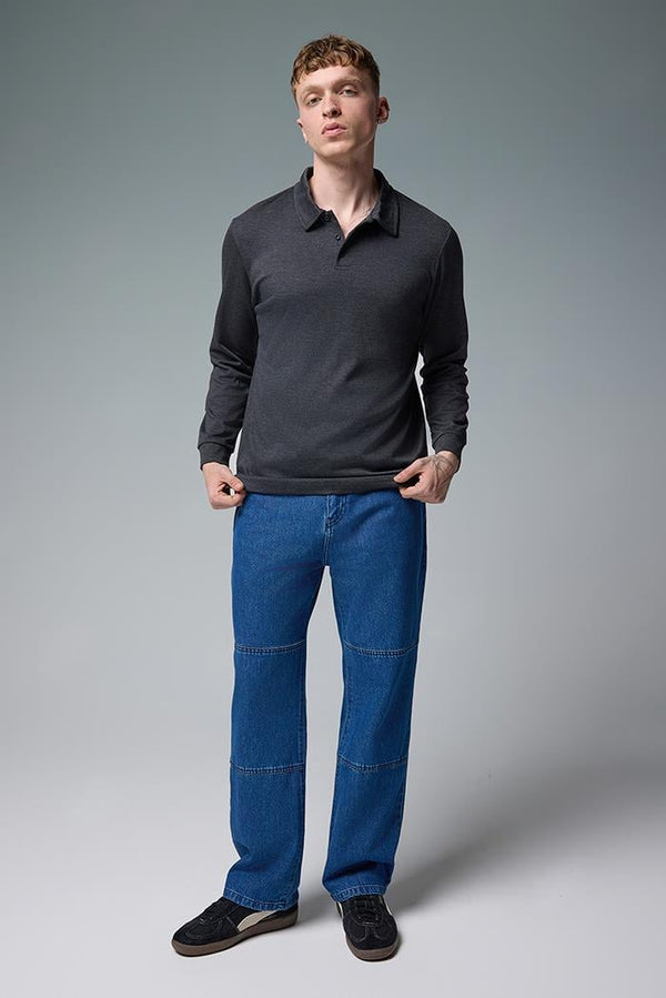 Erkek Jamie Dark Blue Straight Fit Jean Pantolon