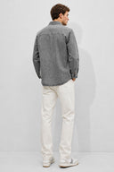Erkek Jason Oversize Grey Jean Gömlek Ceket-Grey