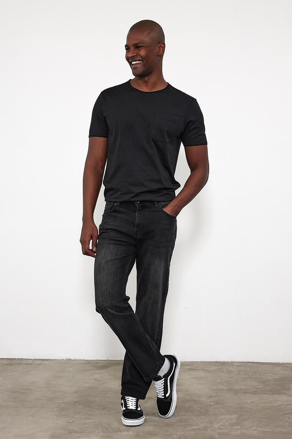 Kalimnos Black Comfort Fit Jean Pantolon - BLACK