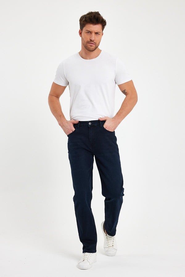 Erkek Kalimnos Blue Black Comfort Fit Jean Pantolon