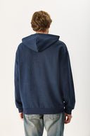 Erkek Kapüşonlu Basic Hoodie Sweatshirt %100 Pamuk - Lacivert