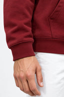 Erkek  Kapüşonlu Basic Pamuklu Hoodie Sweatshirt %100 Pamuk-Bordo