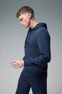 Erkek Kapüşonlu Basic Pamuklu Hoodie Sweatshirt - Lacivert
