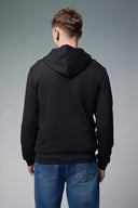 Erkek Kapüşonlu Basic Pamuklu Hoodie Sweatshirt - Siyah