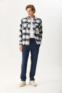 Erkek Karl Regular Fit Eşofman Altı %100 Pamuk - Lacivert